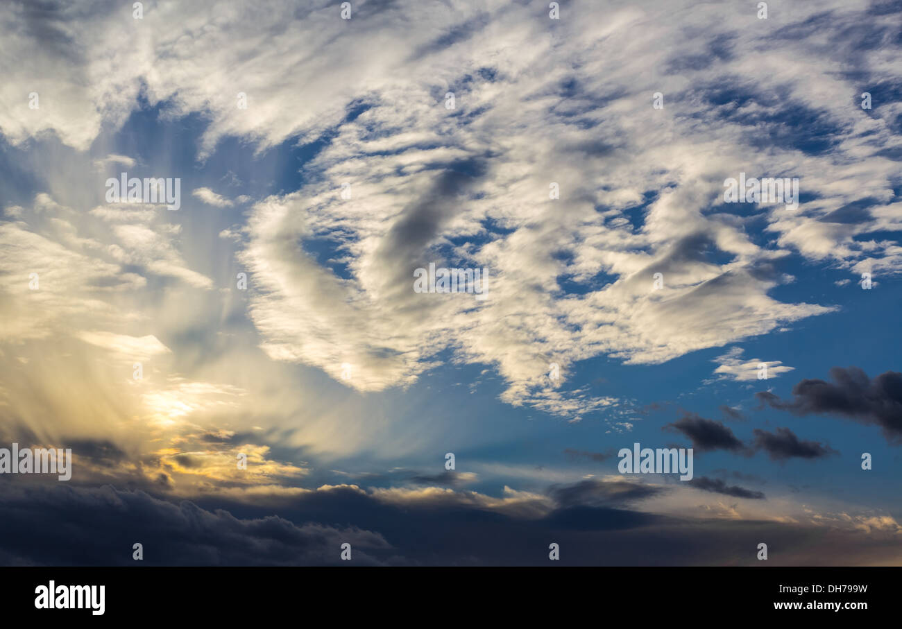 Dark dramatic moody stormy sunset sky hi-res stock photography and ...