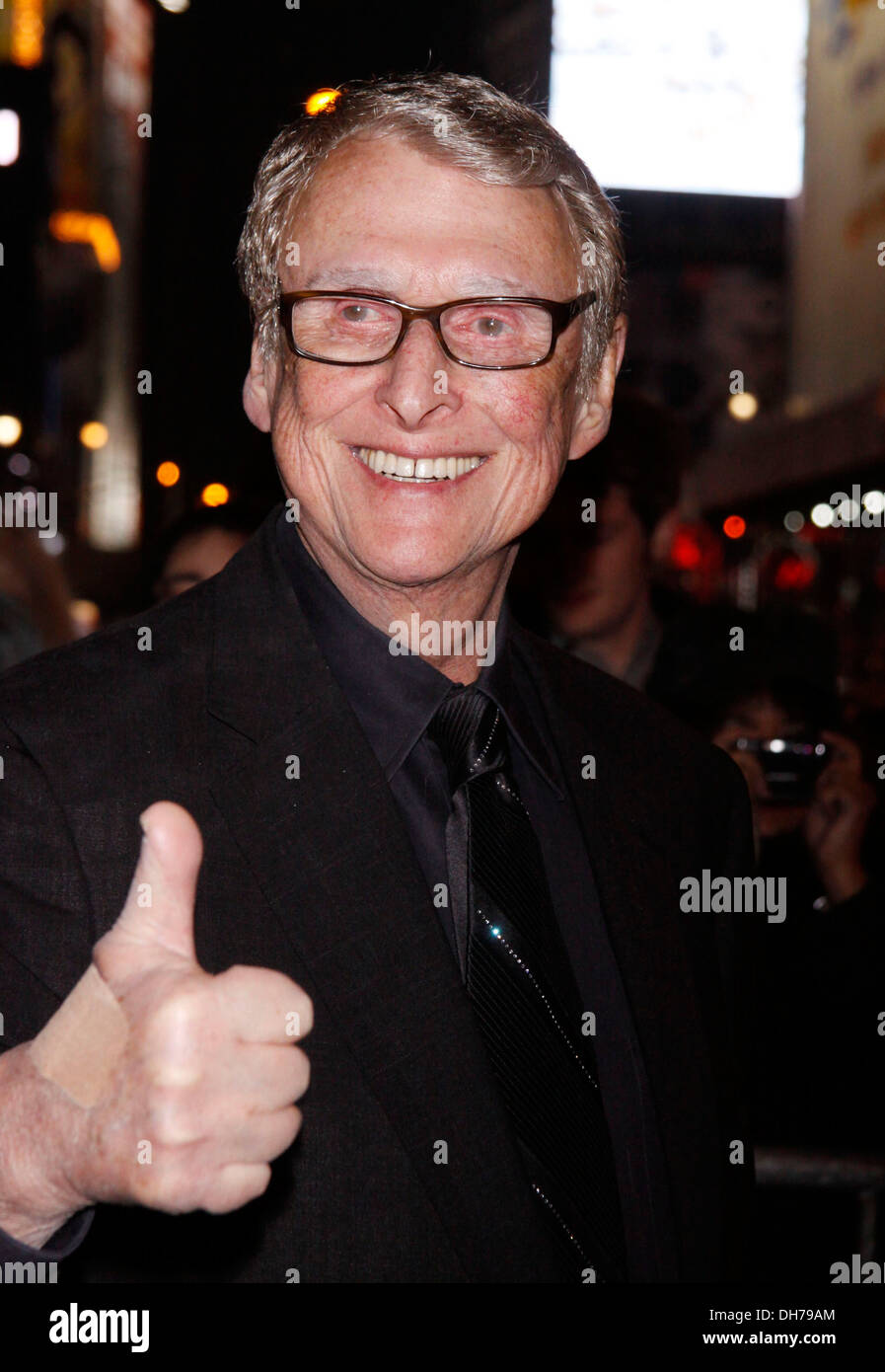 Mike Nichols Broadway opening night of 'Death Of A Salesman' at Ethel Barrymore Theatre - Departures New York City USA - Stock Photo