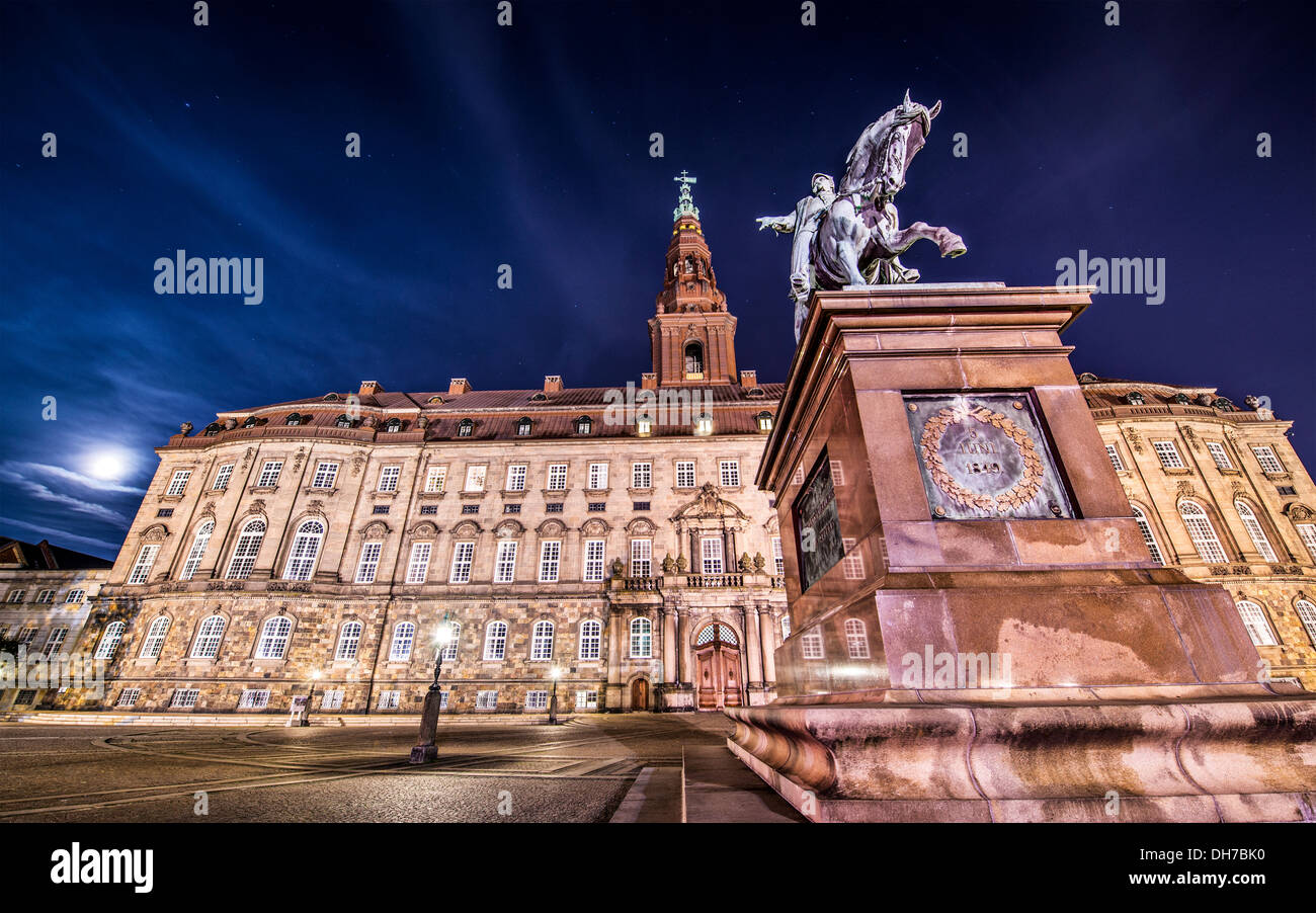 Christiansborg Palace in Copenhagen, Denmark. Stock Photo