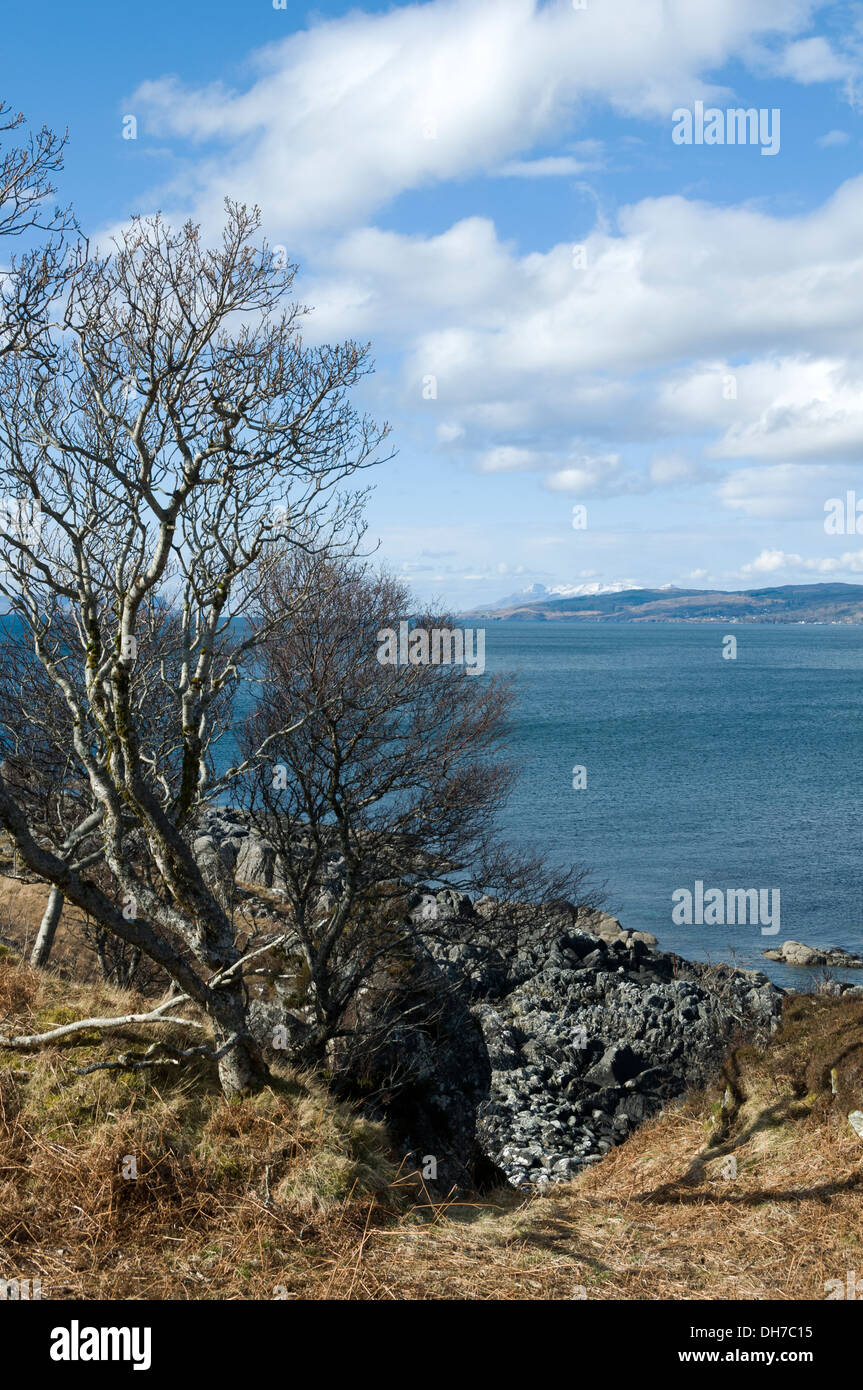 The Isle of Rum and the Sleat peninsula, from Airor on the Knoydart Peninsula, Highland Region