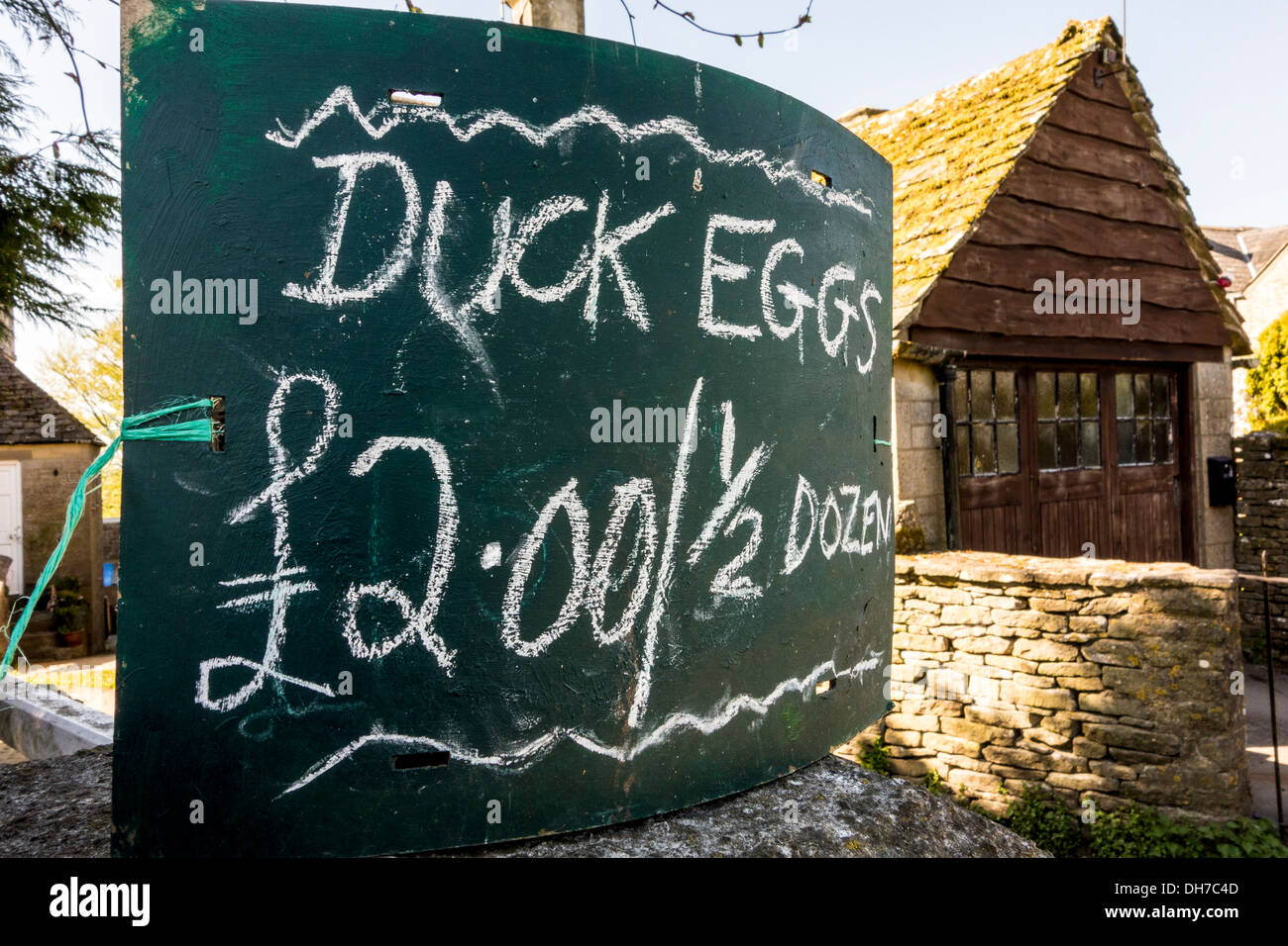 Duck eggs for sale sign, UK Stock Photo Alamy