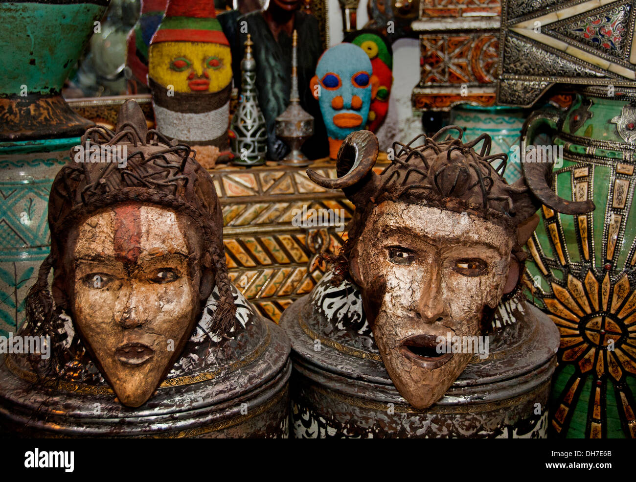 Antique Shop Marrakesh Morocco Medina Souk Market Stock Photo