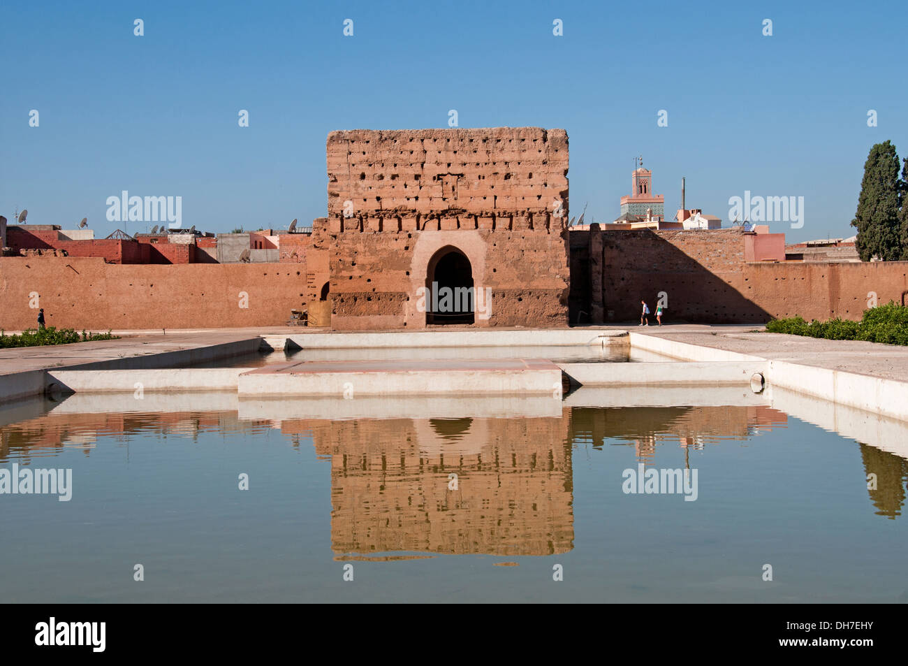 Marrakesh Morocco El Badi Palace commissioned by the Saadian Sultan Ahmad al Mansur in 1578 Stock Photo