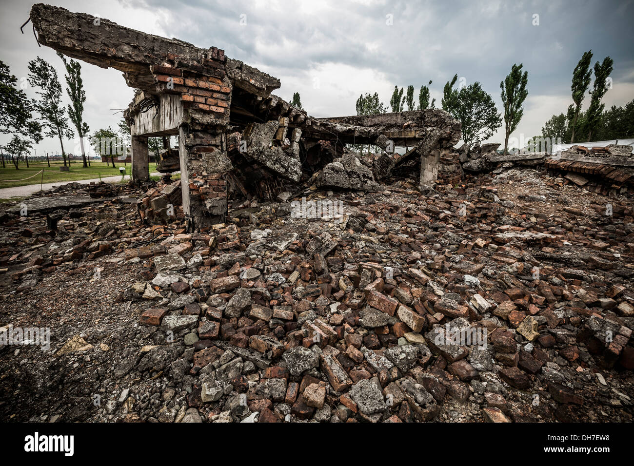 Auschwitz concentration camp in Oswiecim, Poland. Stock Photo