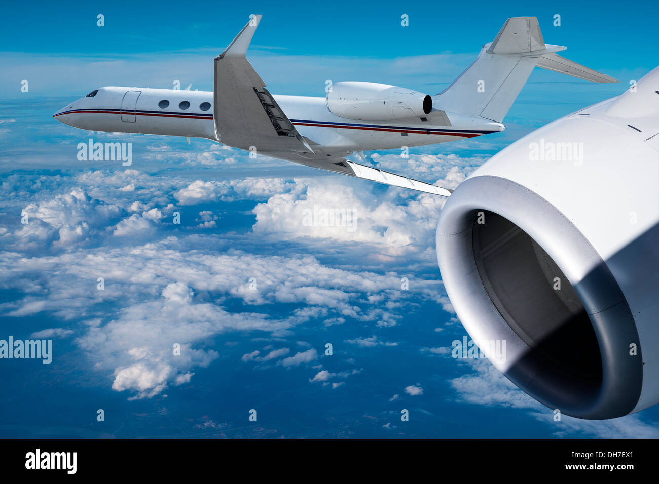 Two jet planes are going same direction Stock Photo Alamy