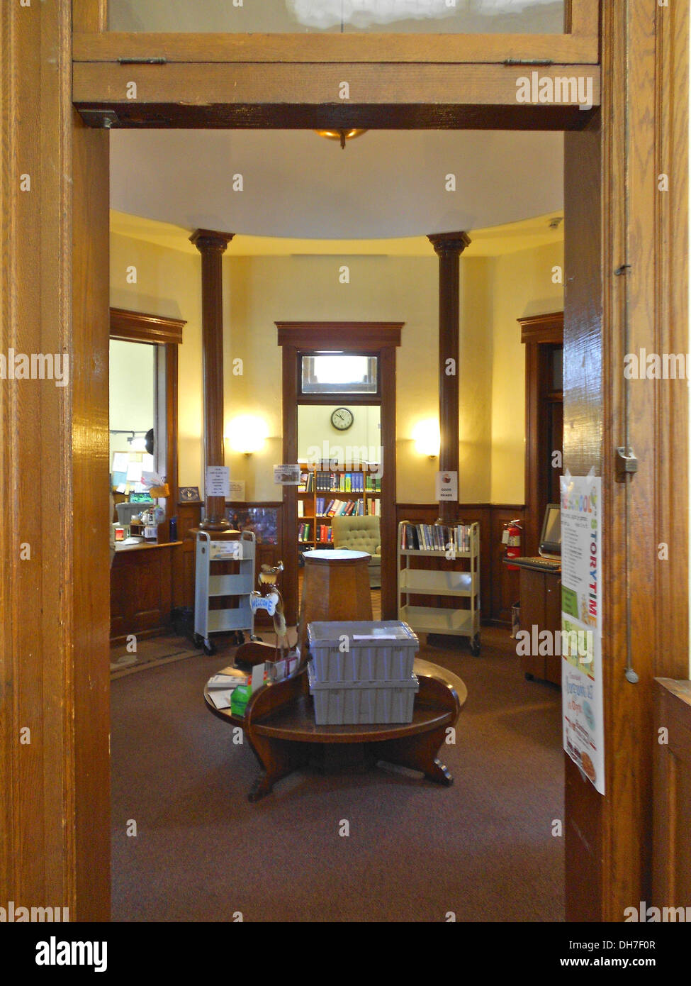 Rotunda at the Hamburg Public Library, listed on the NRHP since November 3, 1988. Located at 35 North 3rd Street, Hamburg, Berks Stock Photo