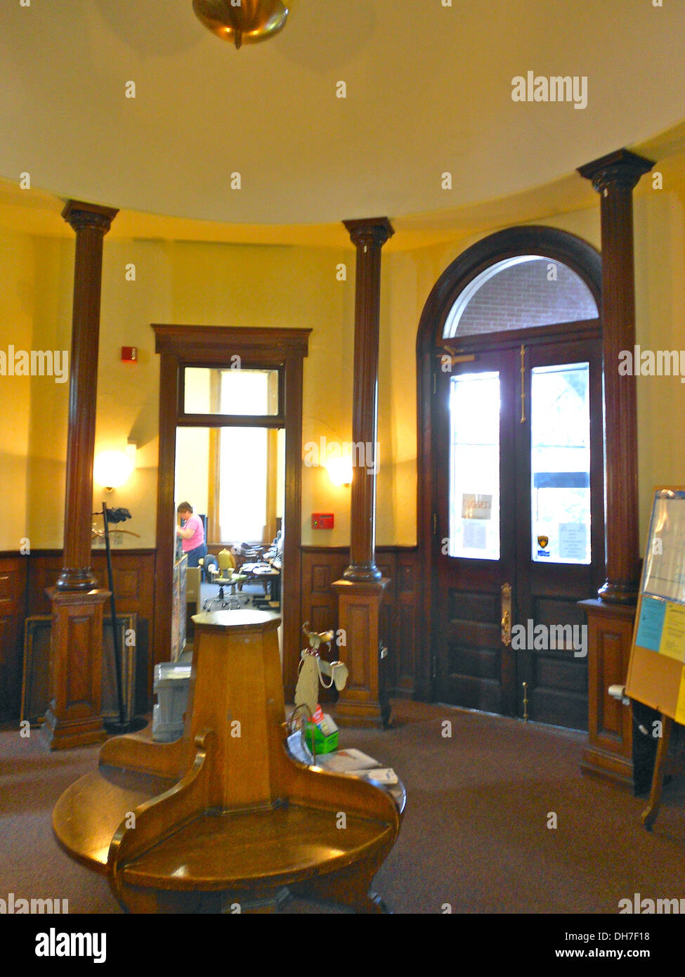 Rotunda at the Hamburg Public Library, listed on the NRHP since November 3, 1988. Located at 35 North 3rd Street, Hamburg, Berks Stock Photo