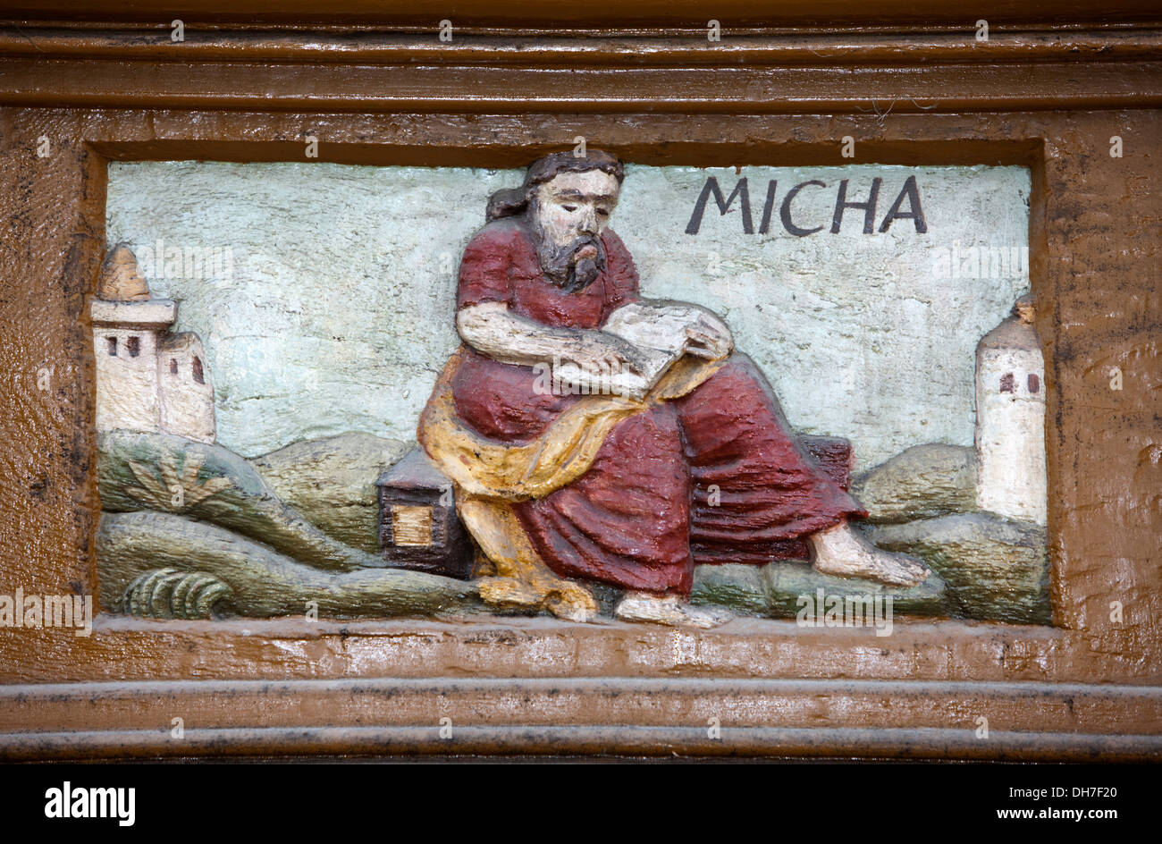 The prophet Micah or Mikayahu, 8th-century B.C., Old Latin School Stock