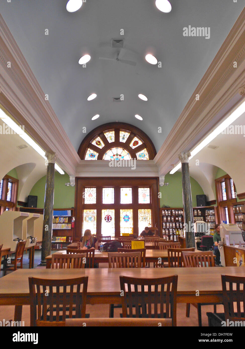 2nd floor south, in the library, the Albright Memorial Building, listed