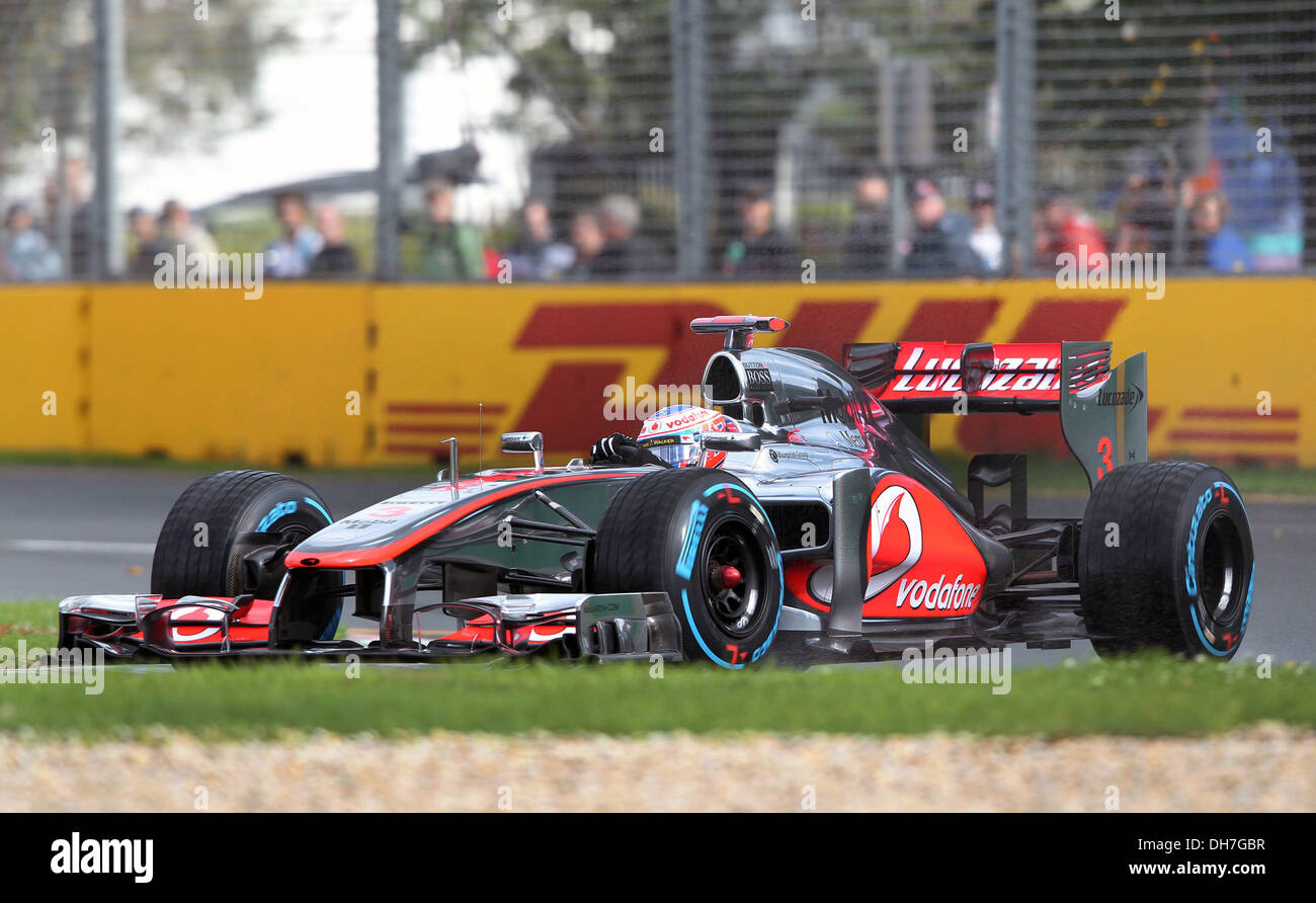 Jenson Button n mula One Grand Prix - Practice Melbourne  - 16.03.12 Stock Photo