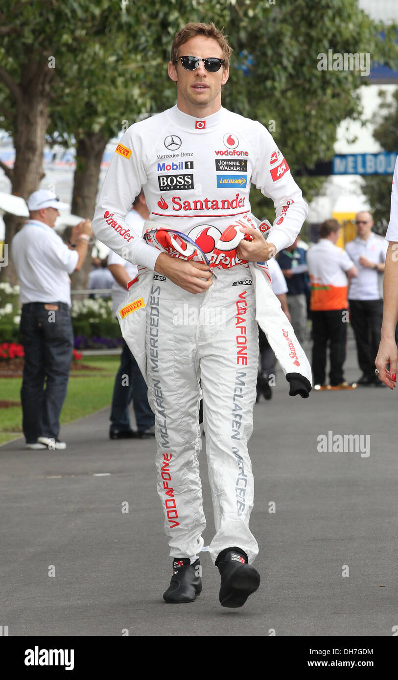 Jenson Button n mula One Grand Prix - Practice Melbourne  - 16.03.12 Stock Photo