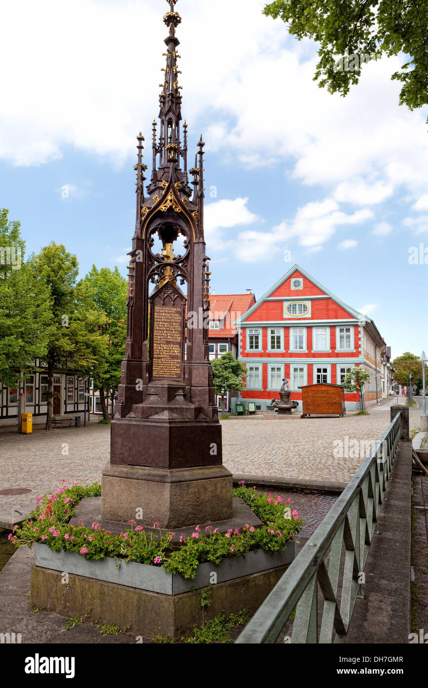 Market place, Alfeld, Leine, Lower Saxony, Germany, Europe Stock Photo