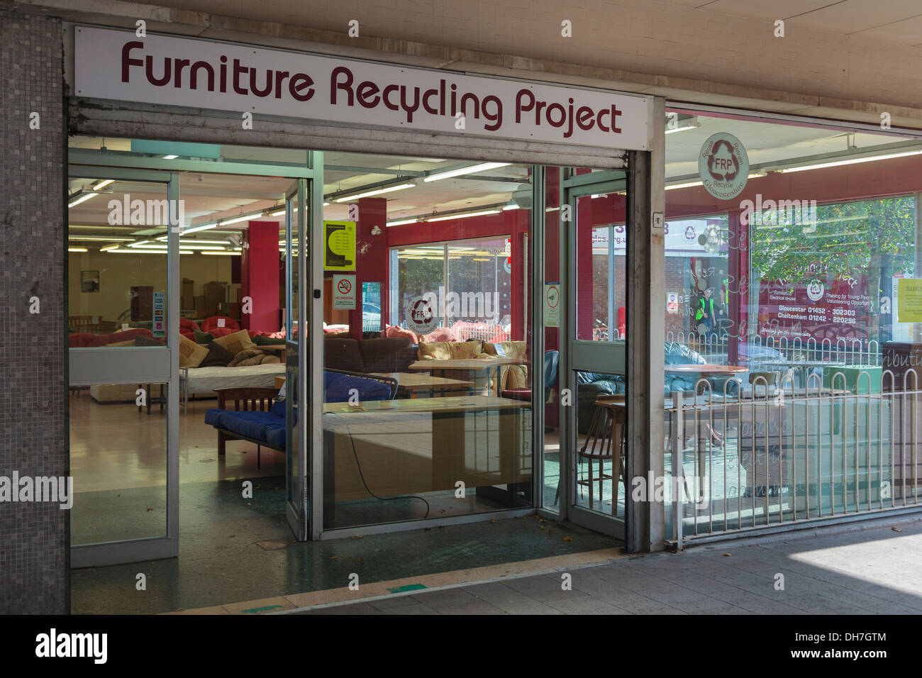 Furniture Recycling Project store for selling recycled household goods in Gloucester, Gloucestershire, England, UK, Britain Stock Photo