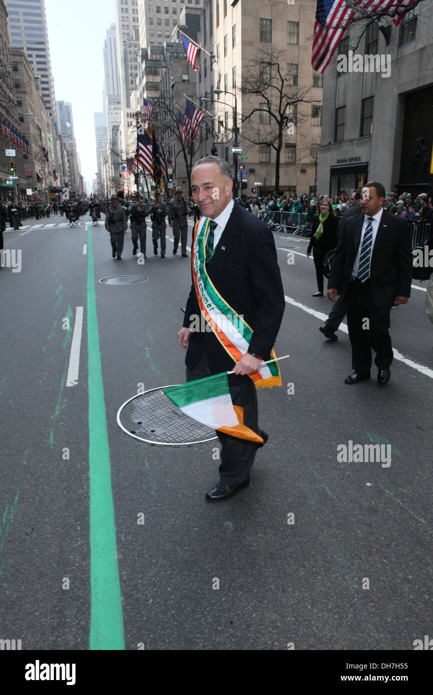 SEN, Charles E. Schumer 251st Annual St. Patrick's Day Parade New York City, USA - 17.03.12 Stock Photo