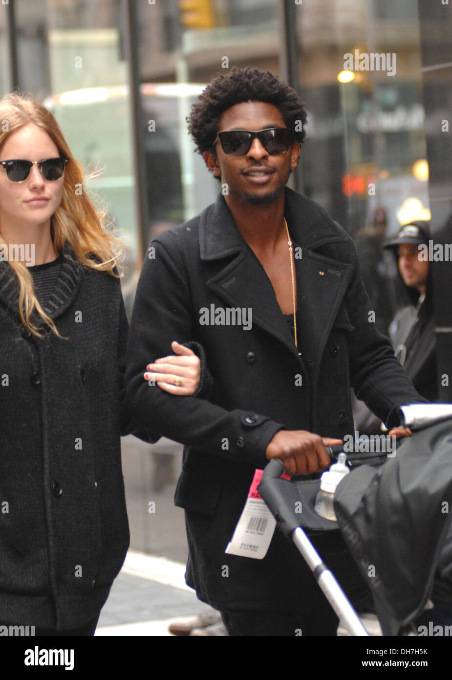 Rapper Shwayze and his model girlfriend Shelby Keeton taking a stroll ...