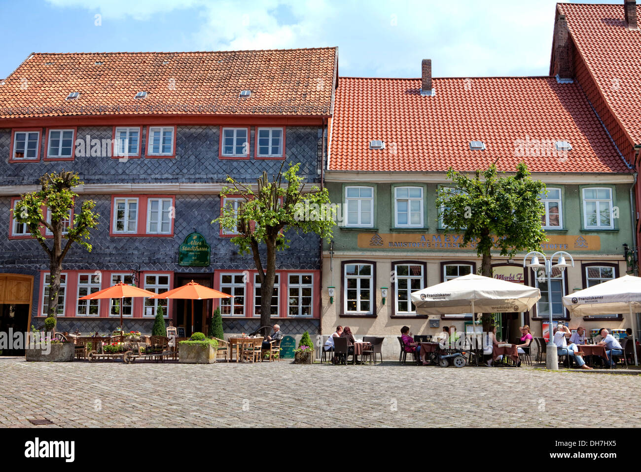 Market place, Alfeld, Leine, Lower Saxony, Germany, Europe Stock Photo