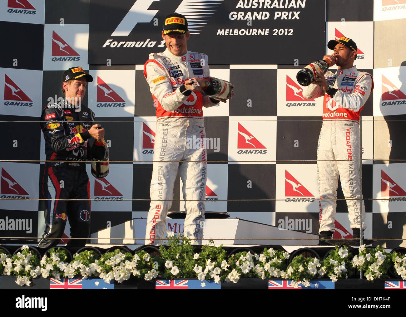 Sebastian Vettel Jenson Button and Lewis Hamilton n mula One Grand Prix ...