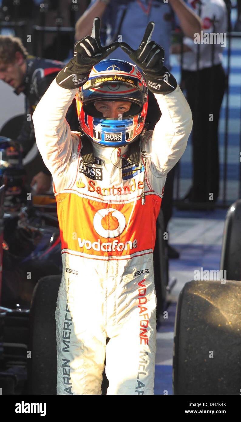 Button Mula Jenson Button celebrates after winning his third n Grand Prix n mula ...
