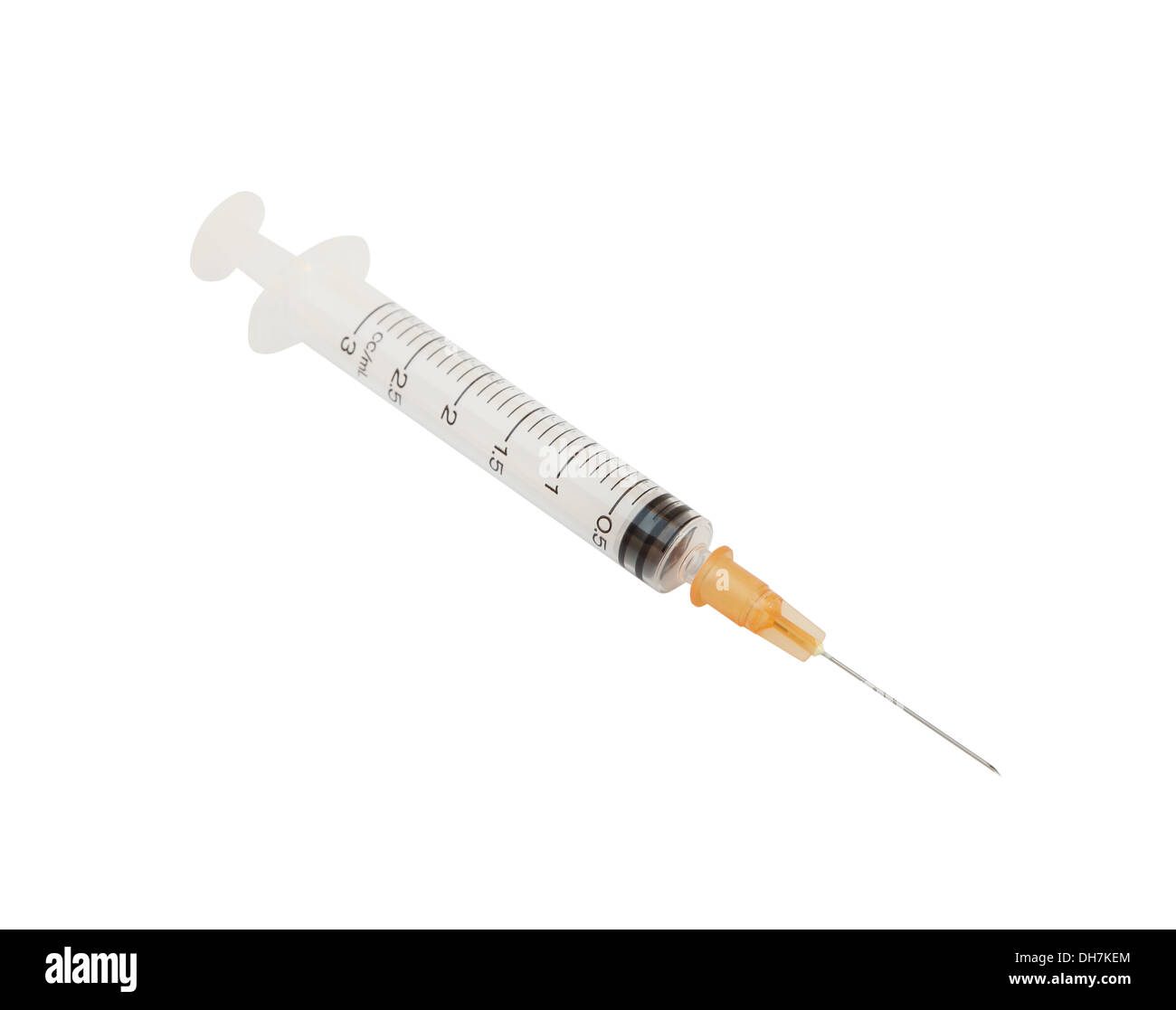 empty syringe isolated on white background (with clipping path Stock