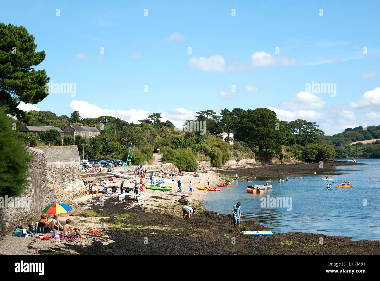 Loe beach near Feock in Cornwall, UK Stock Photo Alamy