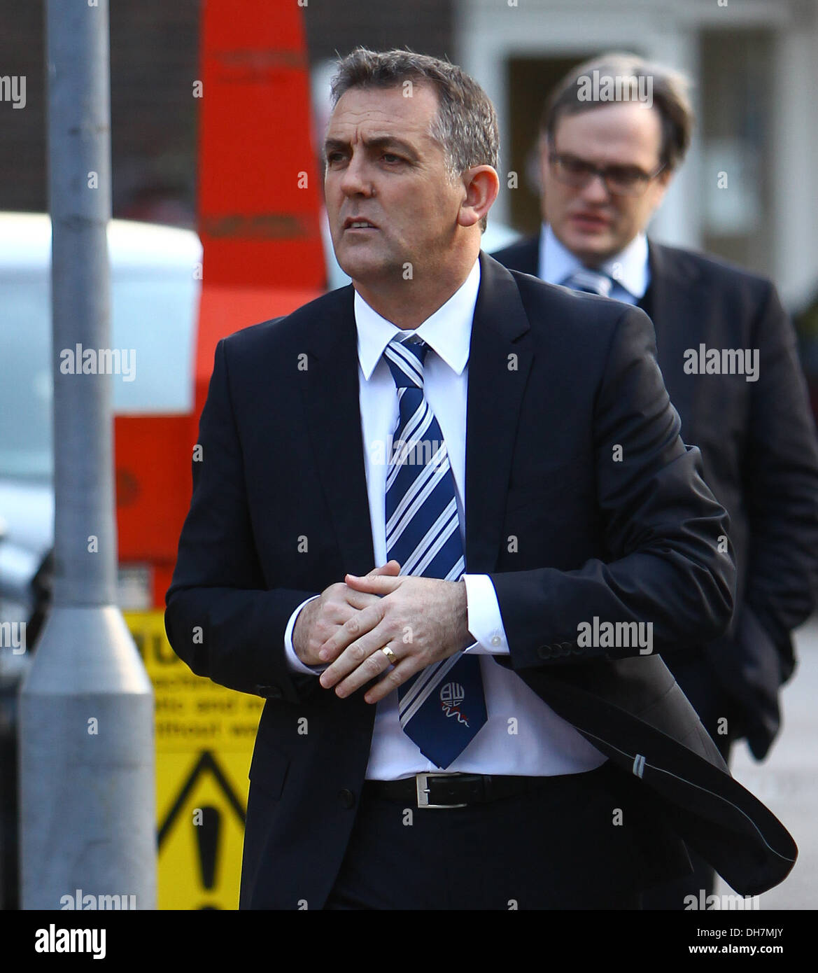 Bolton Wanderers manager Owen Coyle arrives to give an update on ...