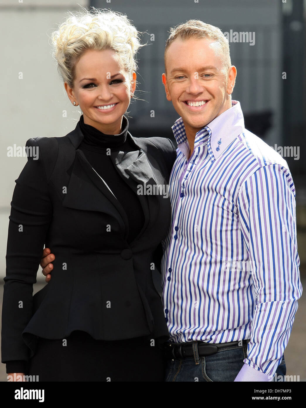 Jennifer Ellison and Daniel Whiston at the ITV studios London, England - 19.03.12 Stock Photo