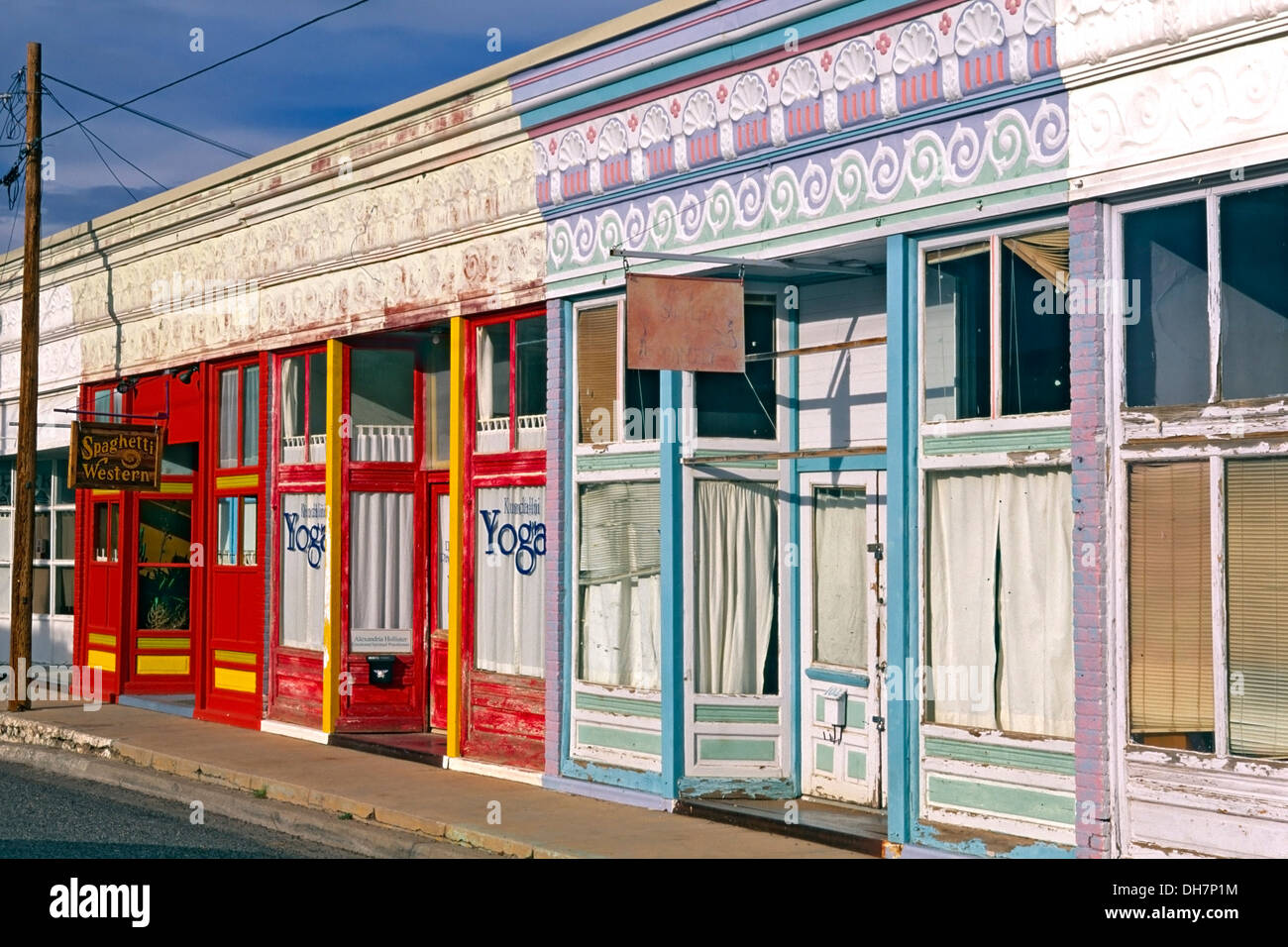 Colorful store fronts in Silver City, New Mexico USA Stock Photo Alamy