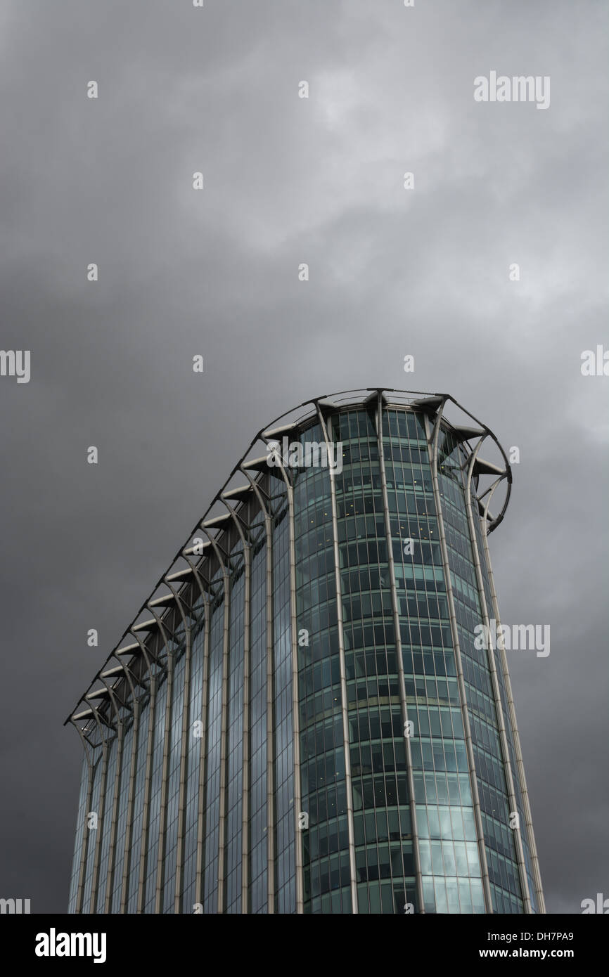 City Point isolated against a grey overcast sky Stock Photo