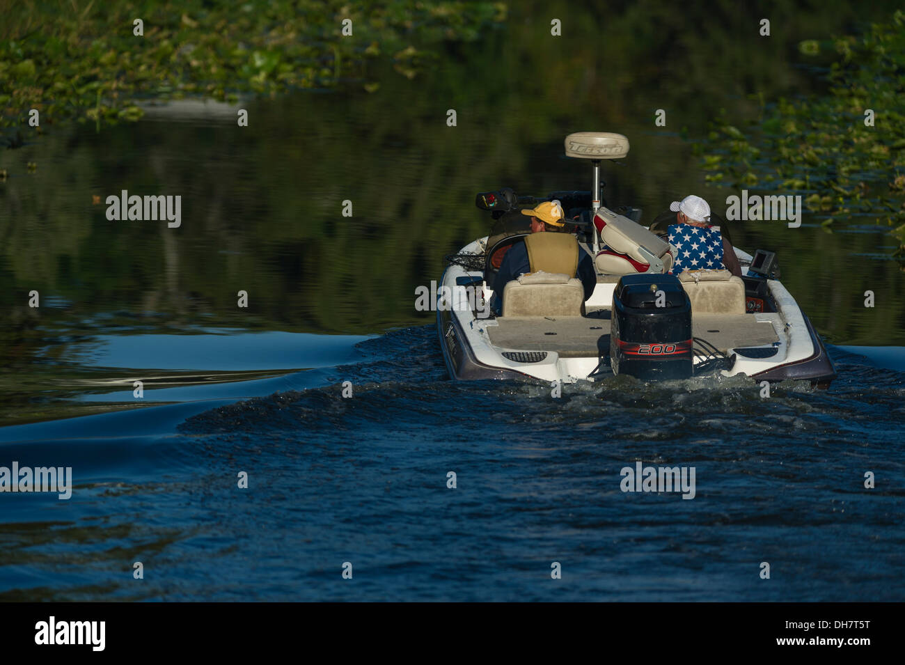 A day of fishing on the Haines Creek River in Leesburg, Florida USA