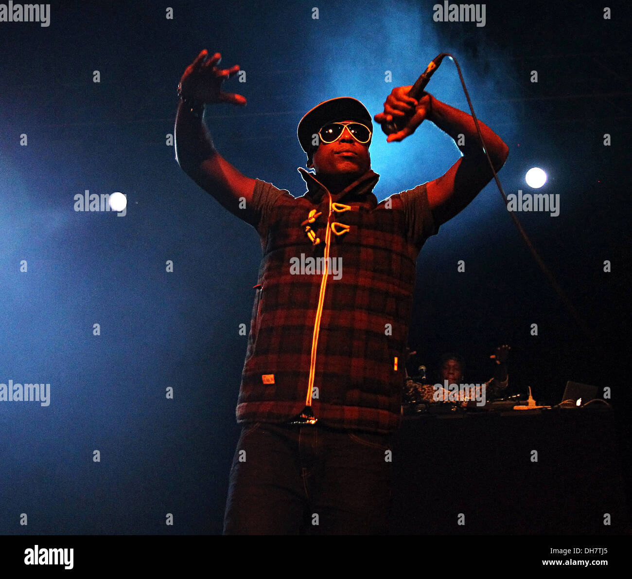 Brooklyn rapper Talib Kweli performing on stage at HMV Forum in Kentish Town London England - 20.03.12 Stock Photo