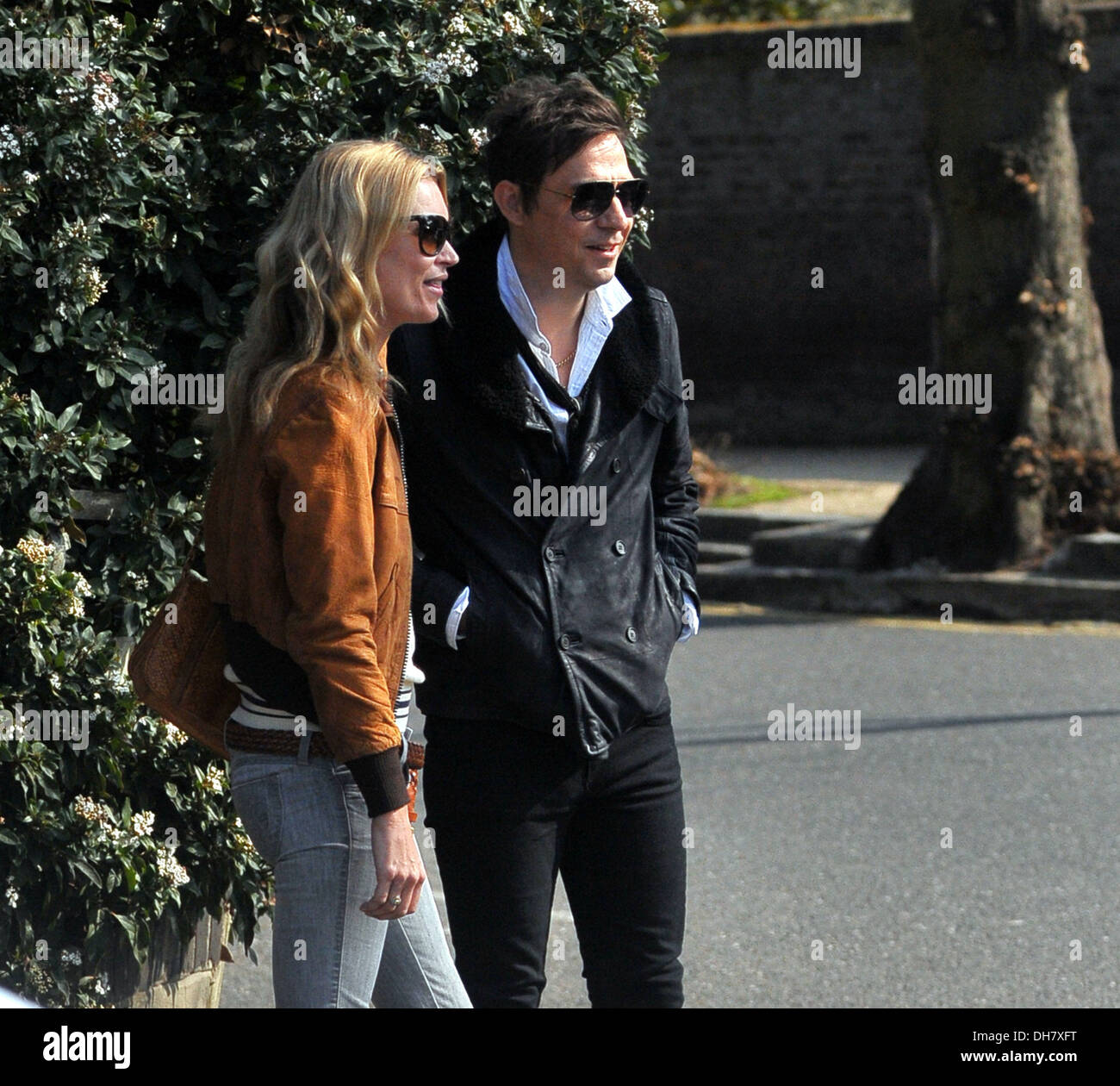 Kate Moss and Jamie Hince leaving their new North London home after moving in last week London England - 21.03.12 Stock Photo