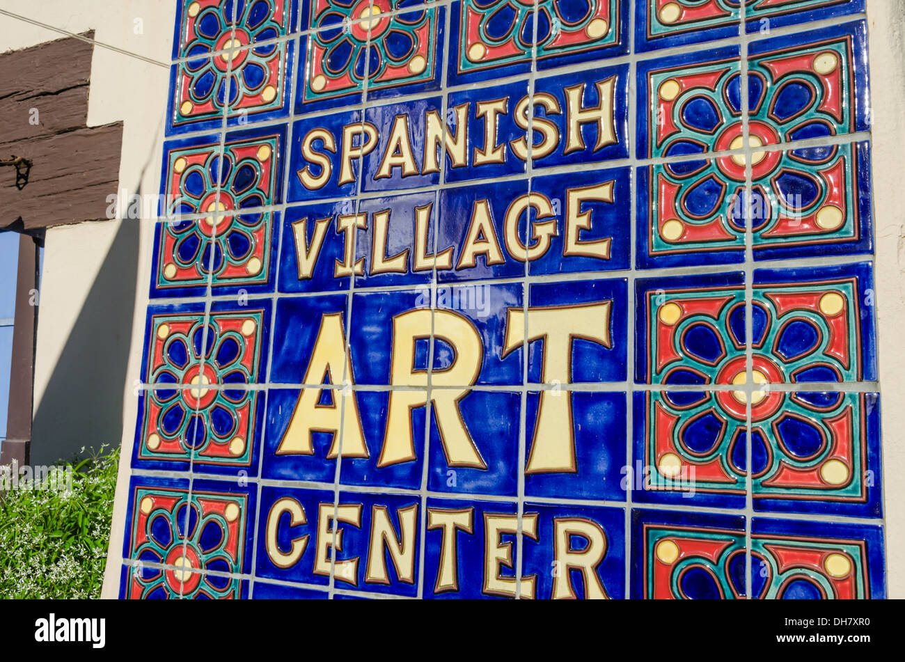 Colorful tiles at the Spanish Village Art Center at Balboa Park. San