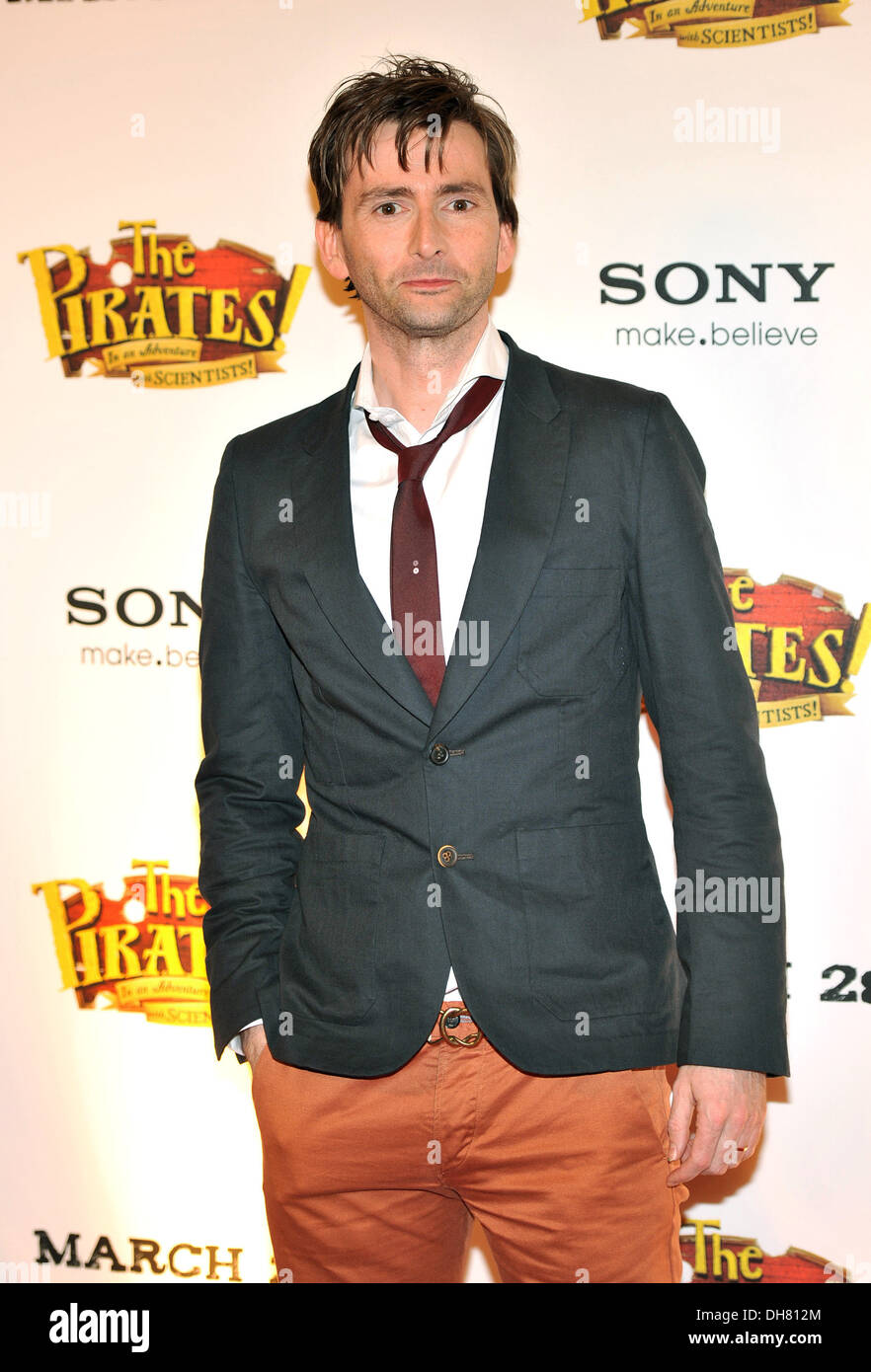 David Tennant Pirates! In An Adventure With Scientists - UK film premiere -  Arrivals London England - 21.03.12 Stock Photo - Alamy