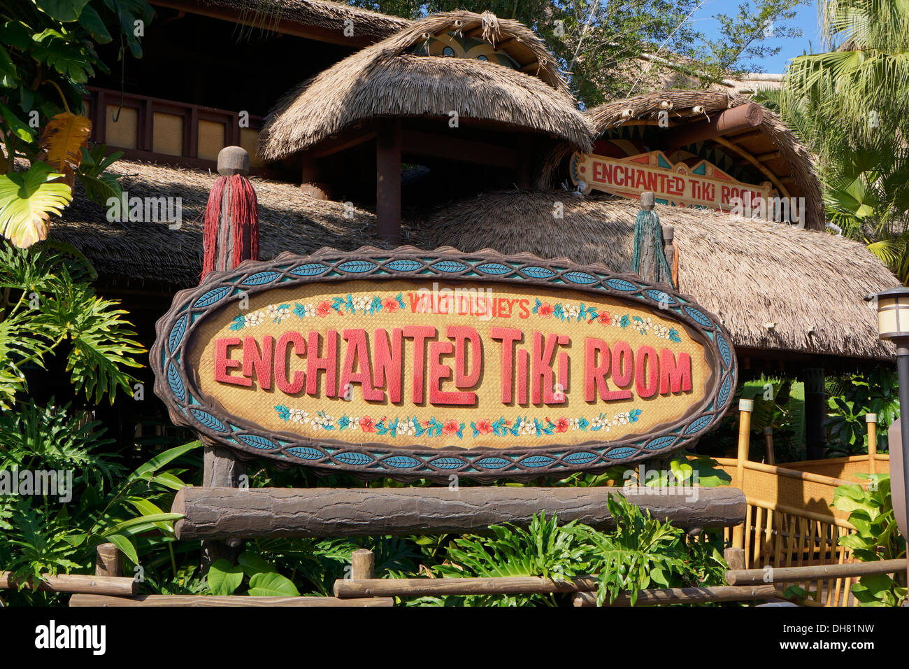 Enchanted Tiki Room at Disney World Resort, Orlando Florida Stock Photo