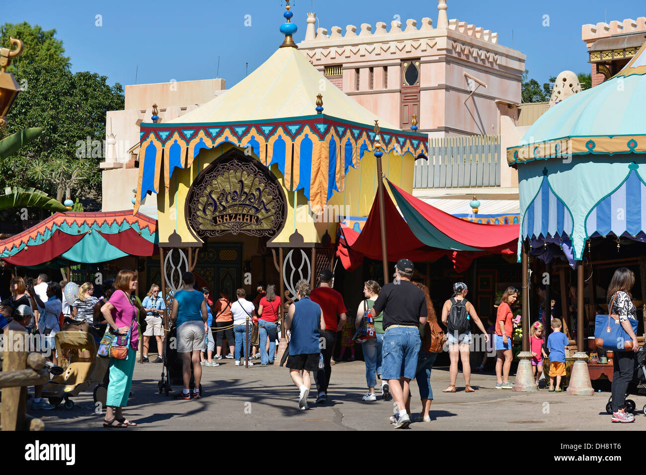 Agrabah Bazaar at Magic Kingdom Adventureland, Disney World Resort, Orlando Florida Stock Photo