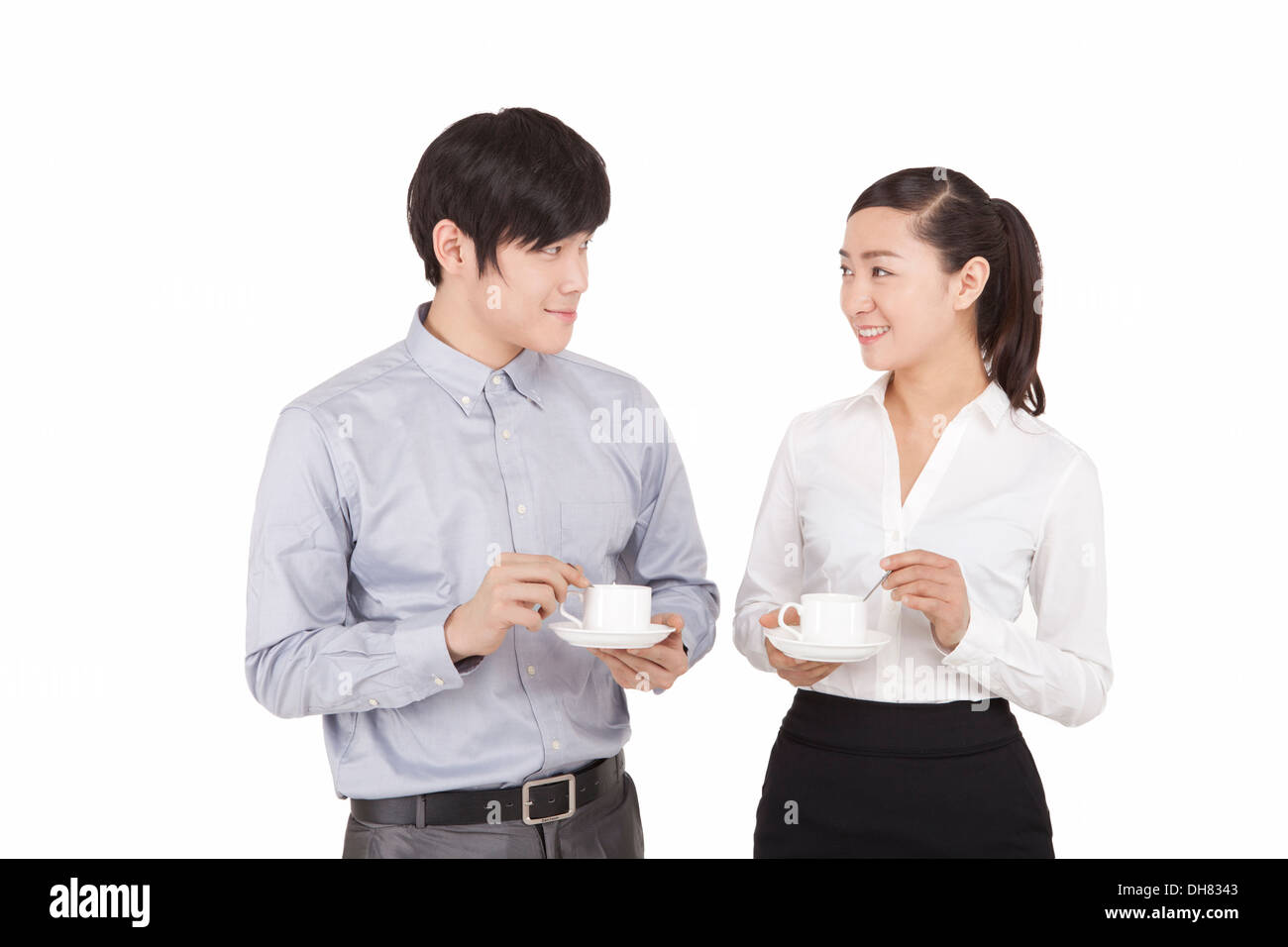 Business people drinking coffee Stock Photo