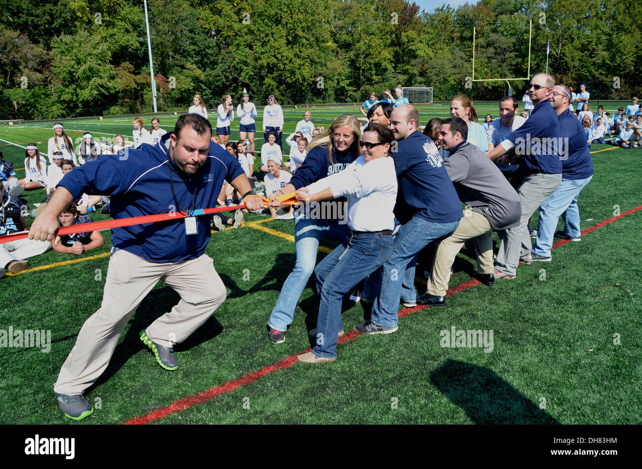 Teachers Playing Tug Of War In A School Activity In Md Stock Image Teachers Playing Tug Of War In A School Activity In Md Stock Image