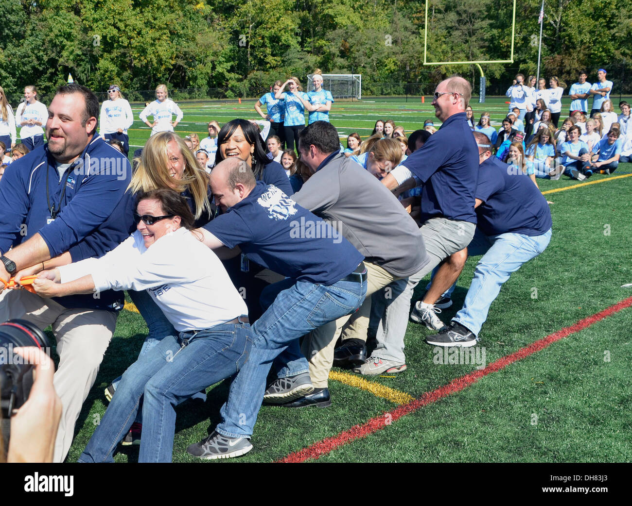 Teens Teachers Playing Tug Of War In A School Activity In Md Stock Image Teens Teachers Playing Tug Of War In A School Activity In Md Stock Image