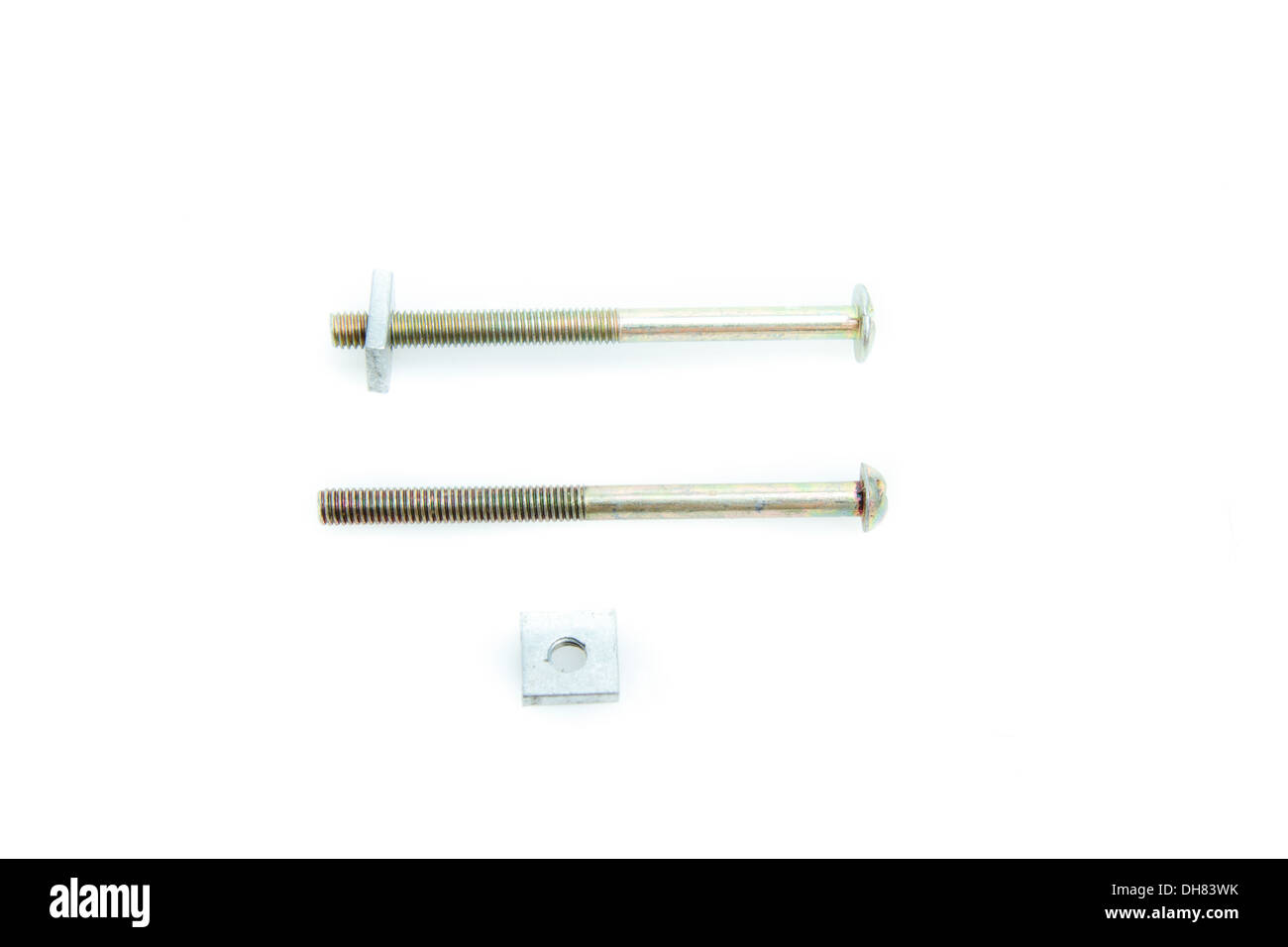 bolt and nut isolated on white background Stock Photo - Alamy