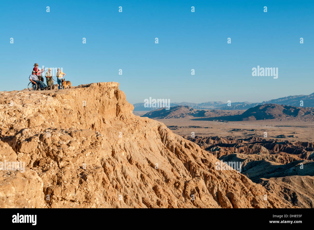 California, San Diego County, Anza-Borrego Desert State Park, Font's Point, overlooks badlands, wheelchair accessible Stock Photo