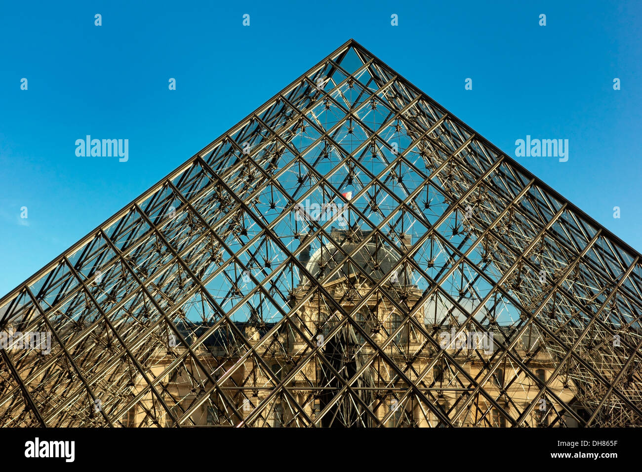 The Louvre Pyramid Stock Photo