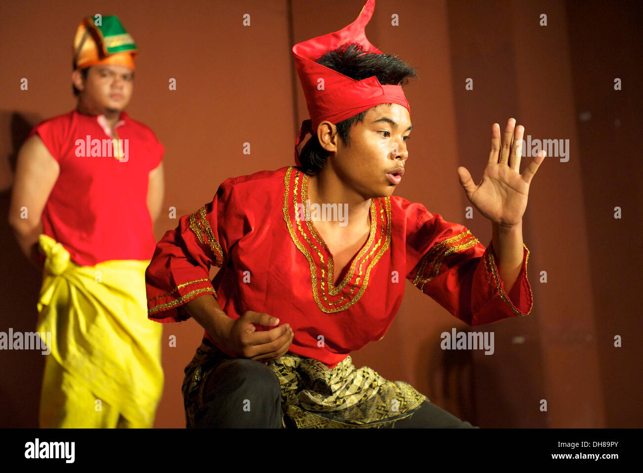 A traditional Malay dance, Kuala Lumpur, Malaysia, Southeast Asia Stock Photo