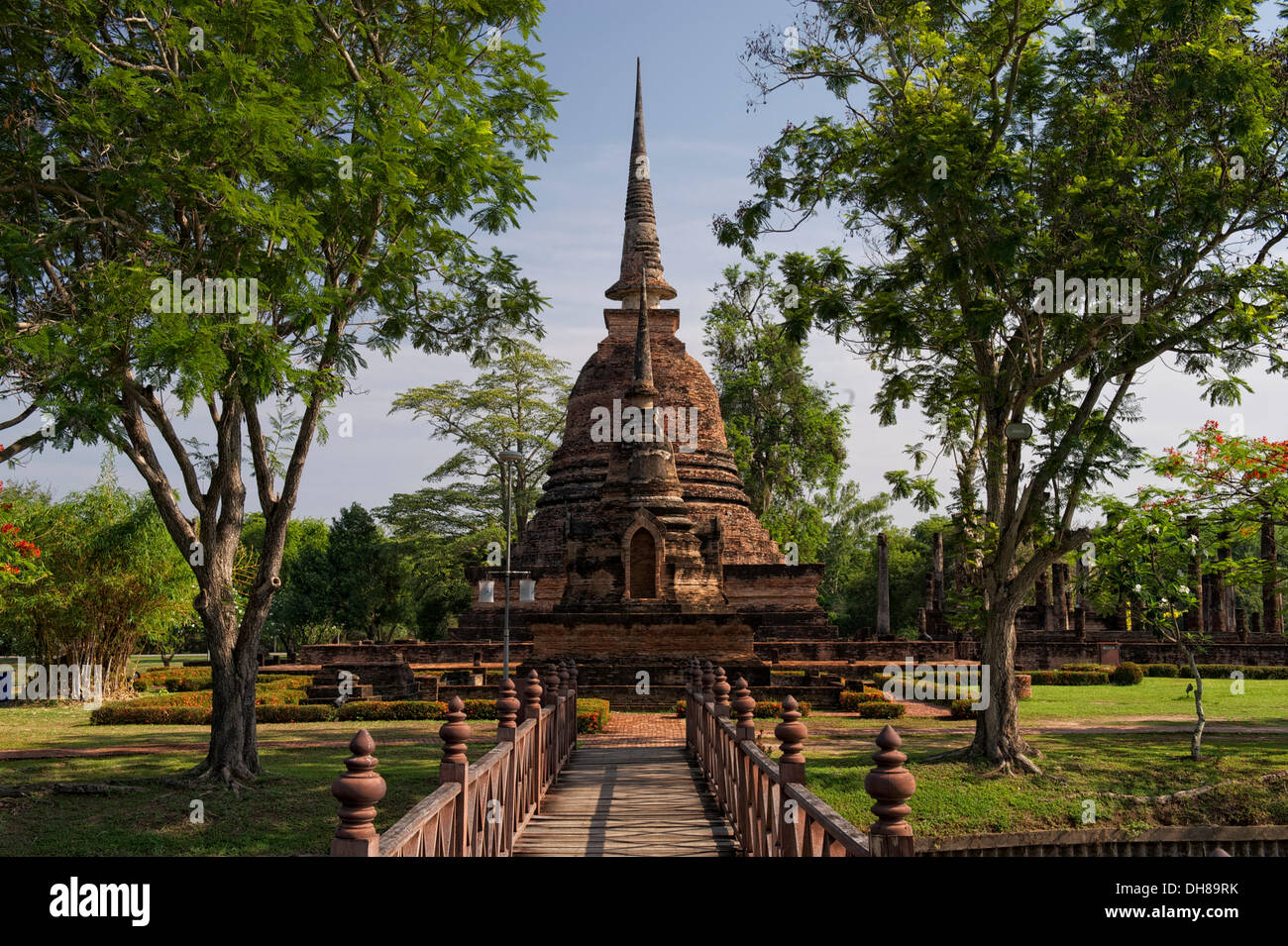 Wat Sa Si, Sukhothai Historical Park, Sukhothai, Thailand, Asia Stock Photo
