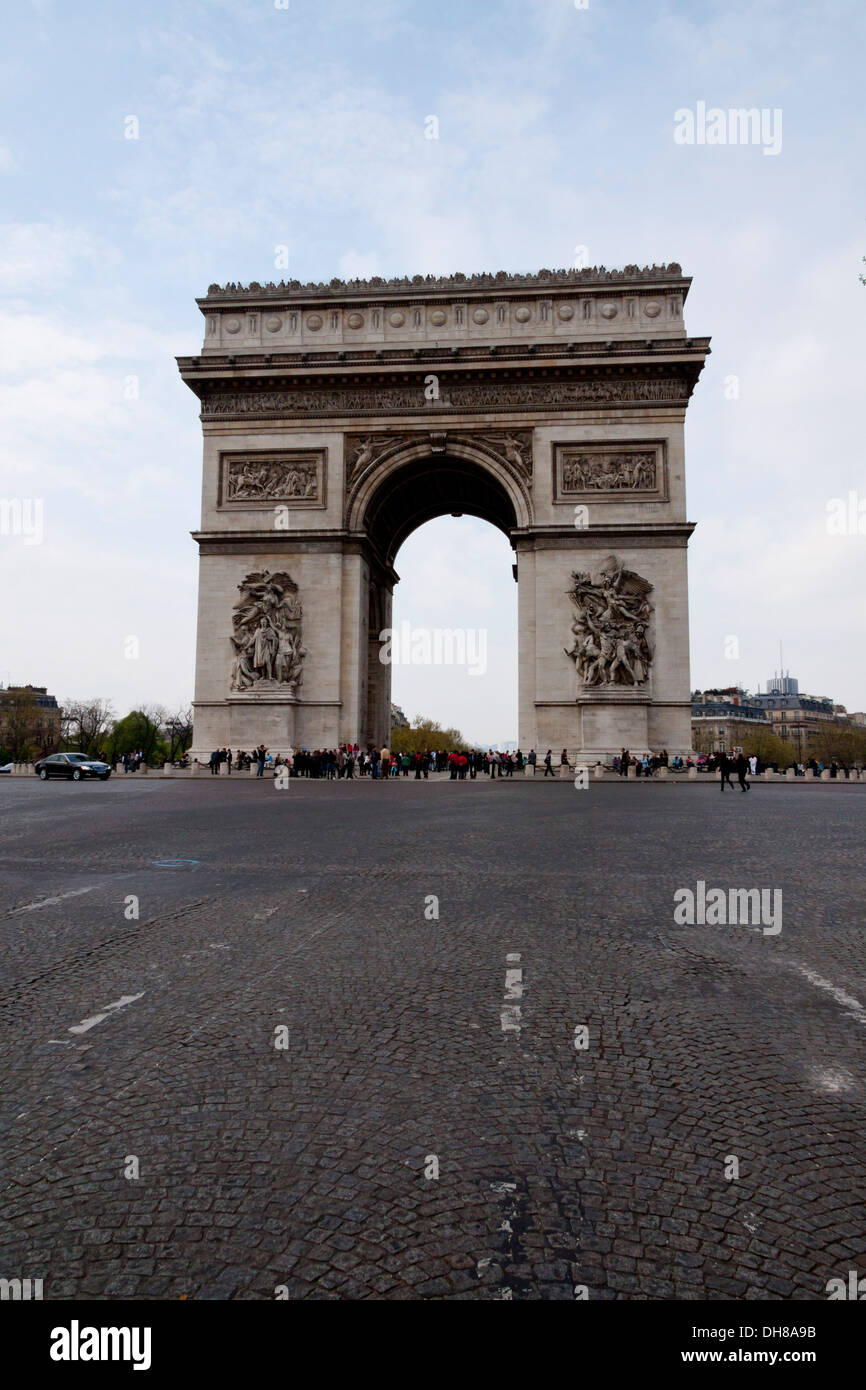 The Arch of Triumph in Paris, France Stock Photo