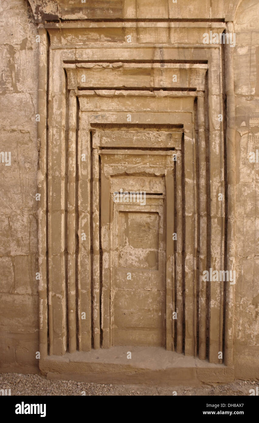 architectural detail at the Precinct of Amun-Re in Egypt (Africa) Stock Photo