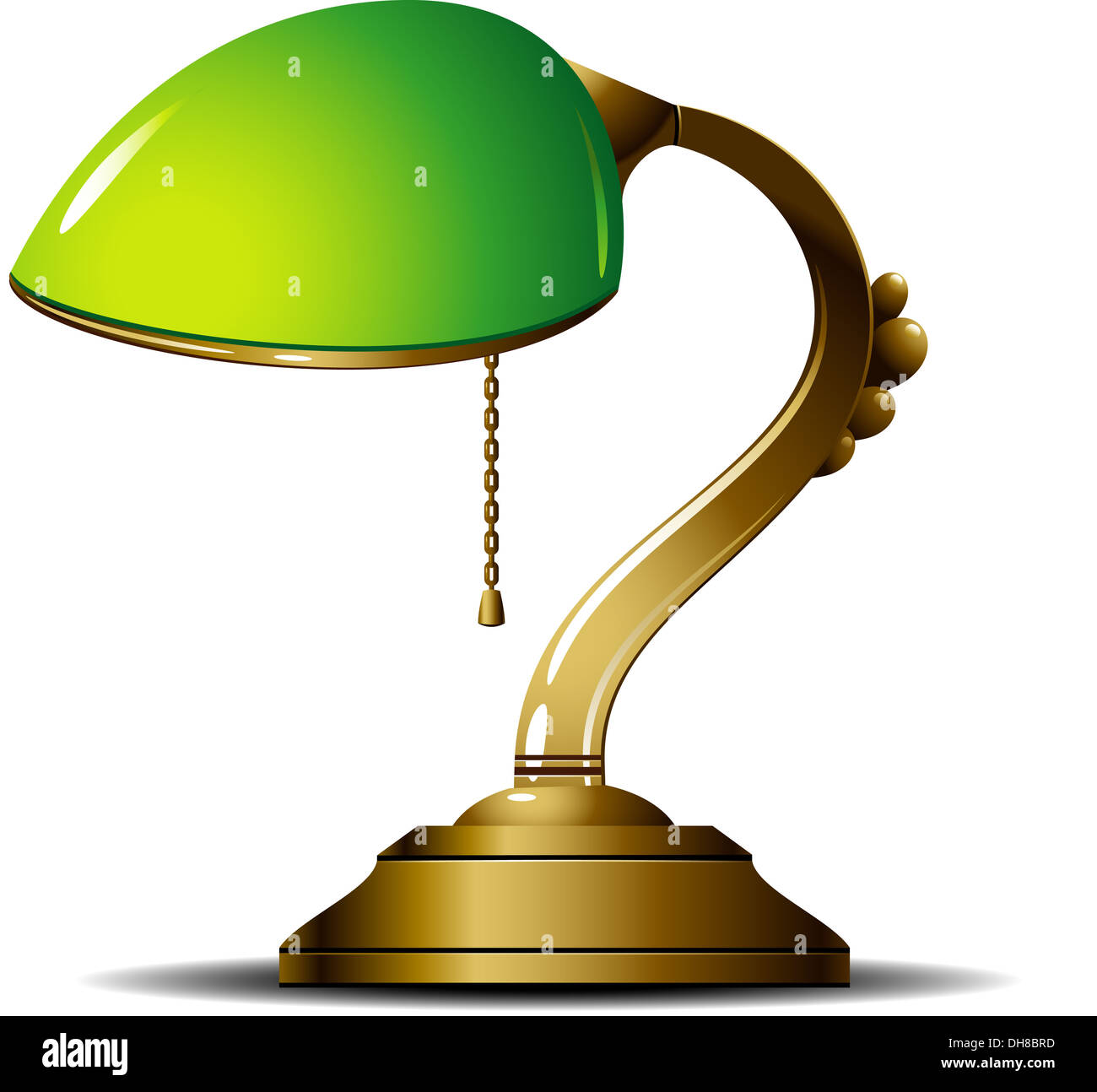 Green Desk Lamp Vector Illustration Stock Photo 62265153 Alamy