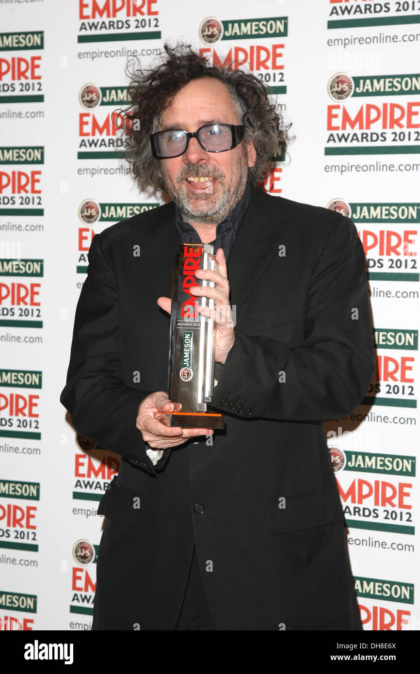 Tim Burton Empire Legend winner Empire Film Awards 2012- Press Room London  England - 25.03.12 Stock Photo - Alamy