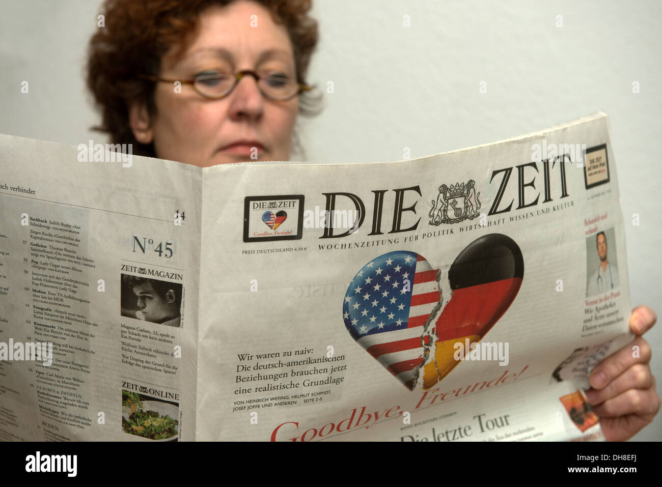 German newspaper Die Zeit 31.10.2013 Stock Photo