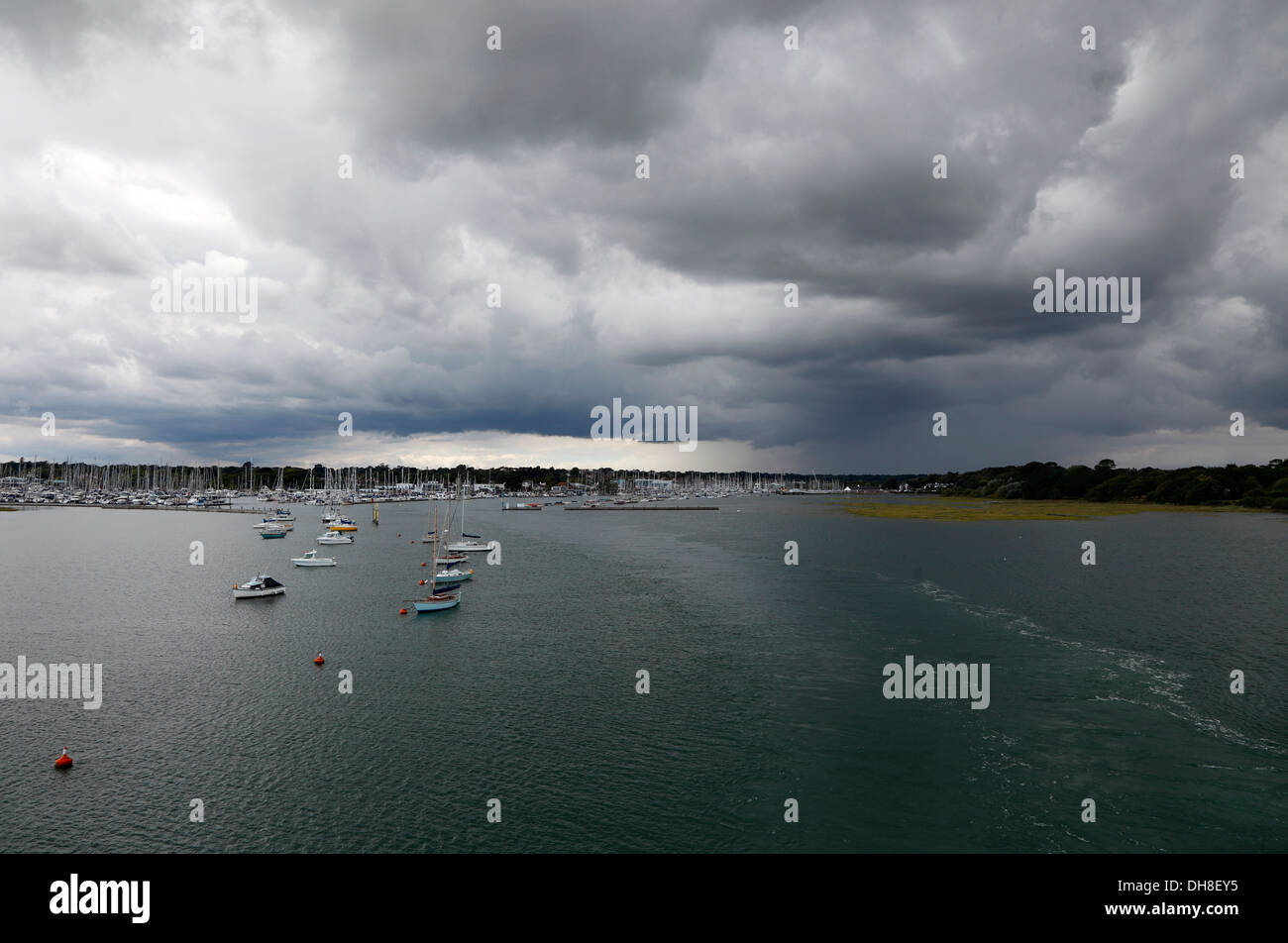 Lymington harbour Lymington estuary Hampshire England Stock Photo