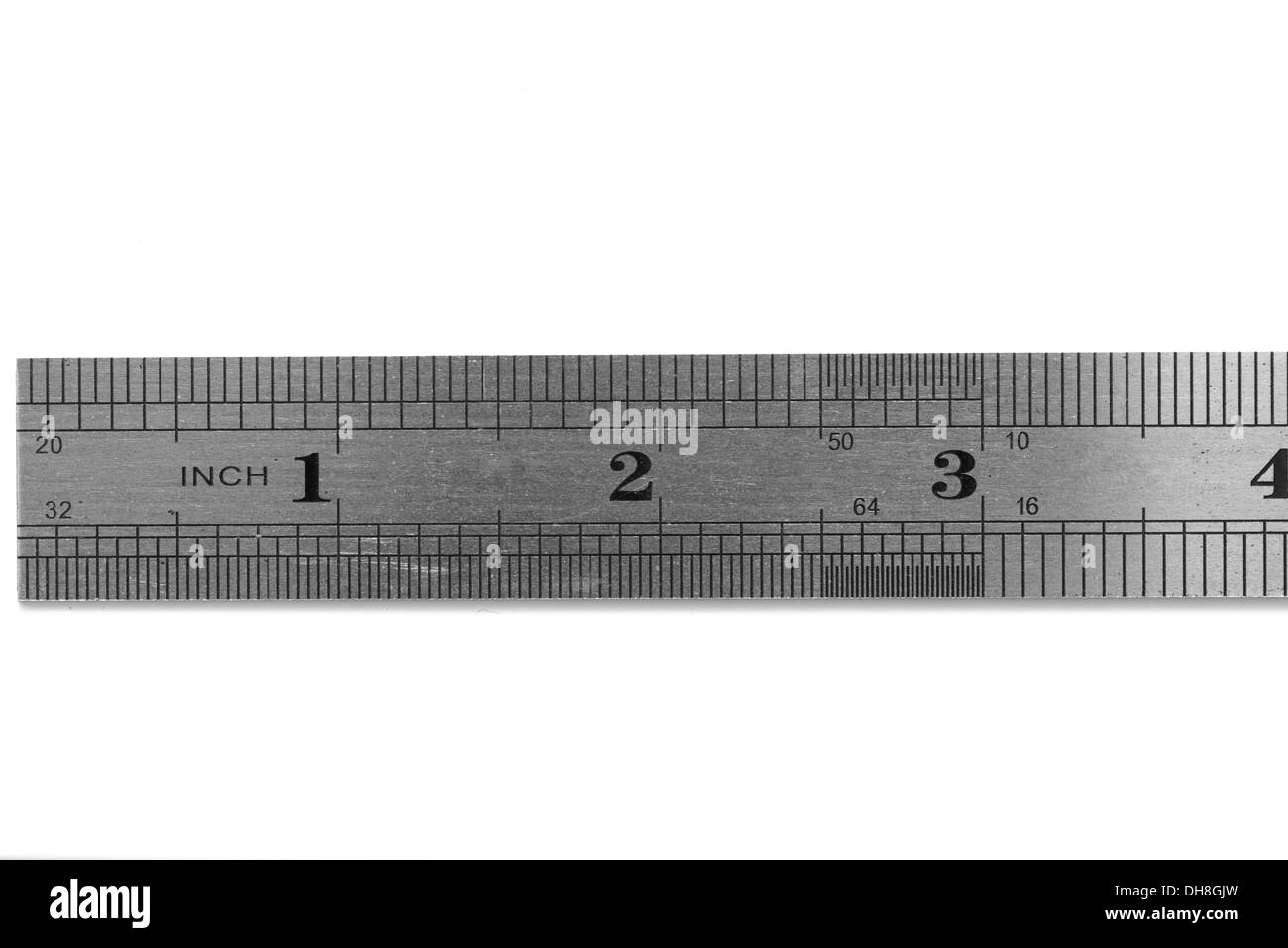 All metal machine ruler. Stock Photo